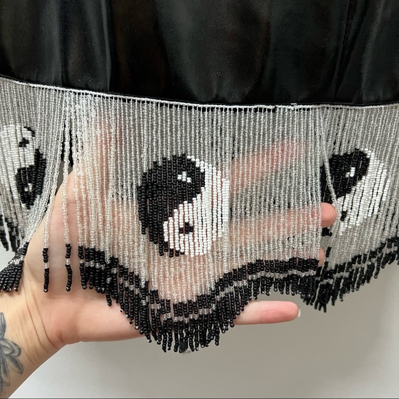 STAUD Joan Ying yang beaded dress NWT size 8 - Picture 9 of 11